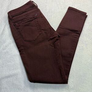 Buckle Brown Skinny Jeans with Tapered Fit